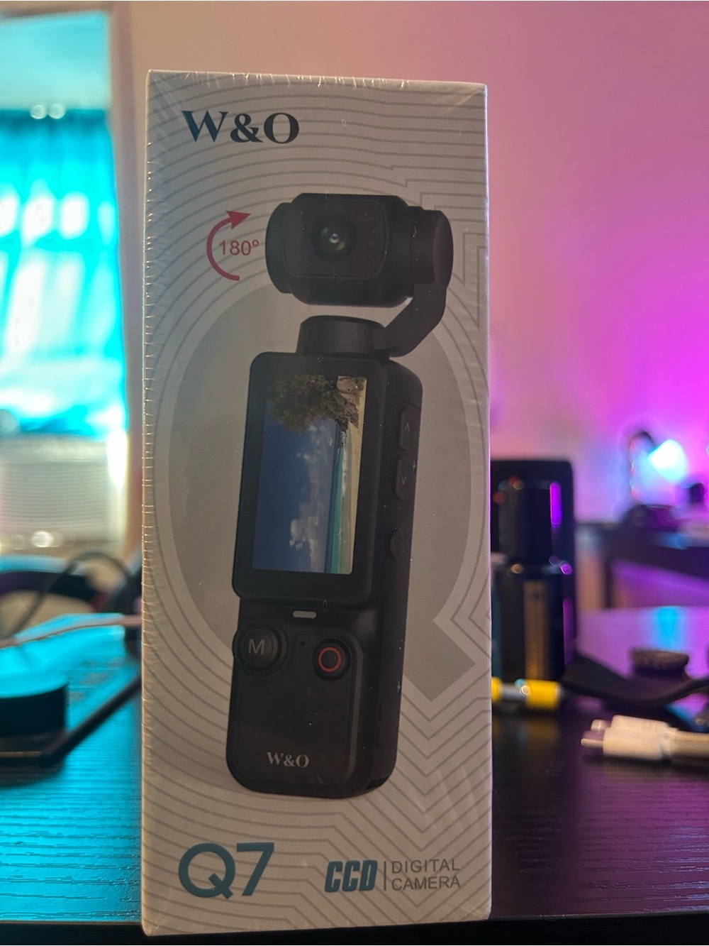 Q7 Black 3-Axis Handheld Gimbal Camera